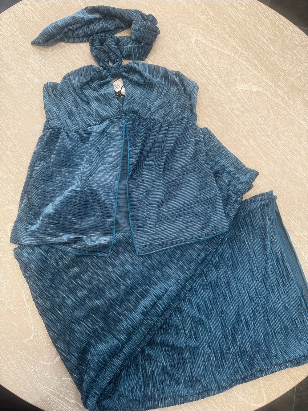 Alexa Shimmer Velvet Pant Set - Picture 4 of 9